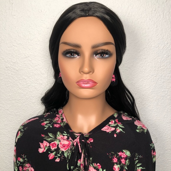 Handmade Crochet Hot Pink Butterfly Earrings - Picture 7 of 9